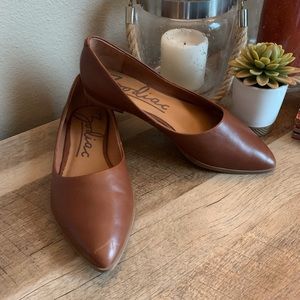 Zodiac Hill Snake Embossed Pointed Toe Flat